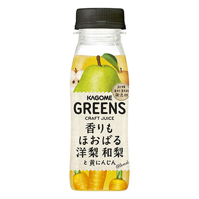 散发着香味的洋梨和梨和黄胡萝卜可果美果实清凉饮料包装设计(图1)