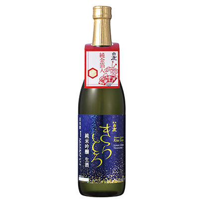 黑松白鹿晶莹纯米吟酿生酒金箔付辰马本家酿酒酒类包装设计(图1)
