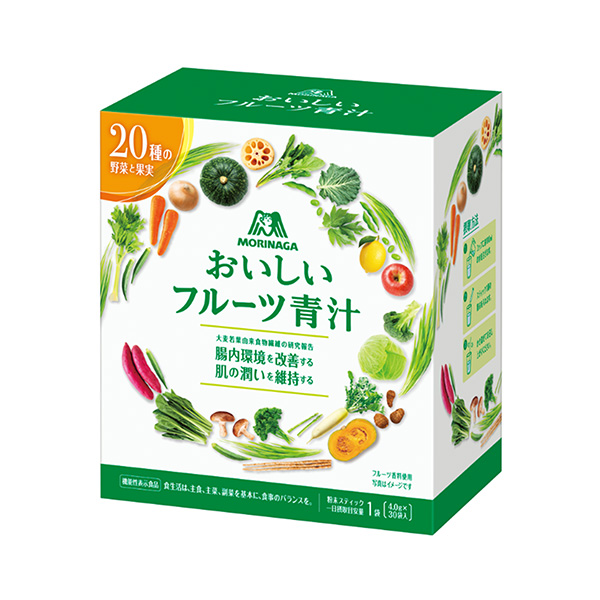 美味的水果青汁粉森永制果食品饮料包装设计(图1)