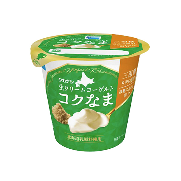 高田梨鲜奶酸奶醇厚三温糖高田梨乳业食品饮料包装设计(图1)