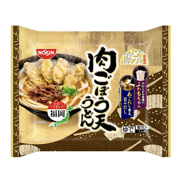 冷冻日清的乌冬兵卫肉咕嘟天乌冬面日清食品冷冻食品饮料包装设计(图1)