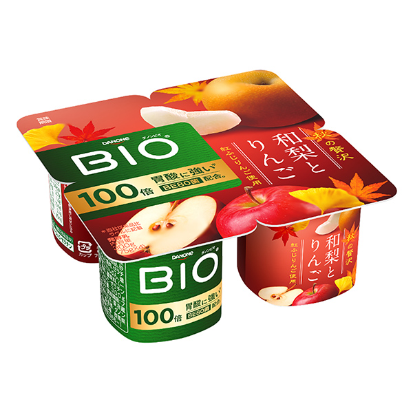 达能酸奶和梨和苹果达能日本食品饮料包装设计(图1)