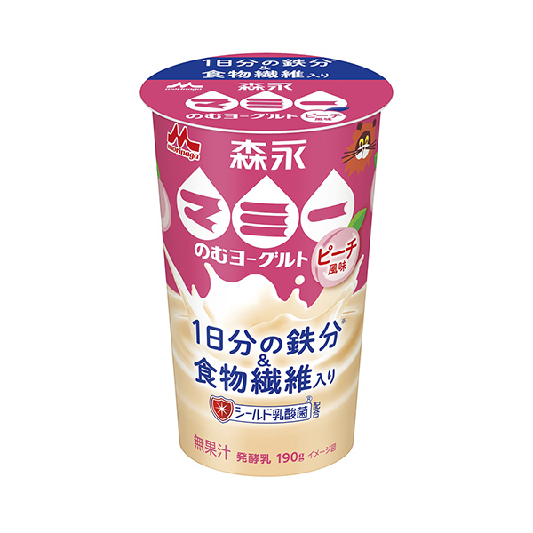 森永麻美所含的酸奶水蜜桃风味森永乳业食品饮料包装设计(图1)