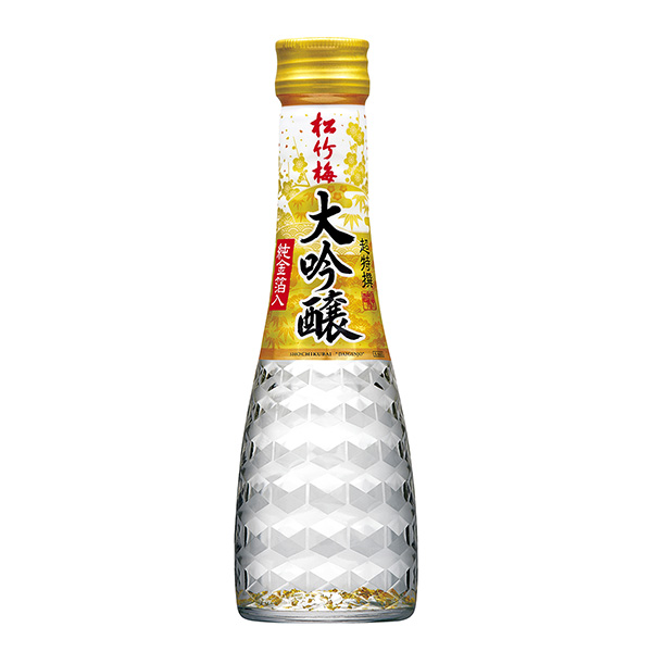 超特撰松竹梅大吟酿纯金箔入宝酒造食品饮料包装设计(图1)