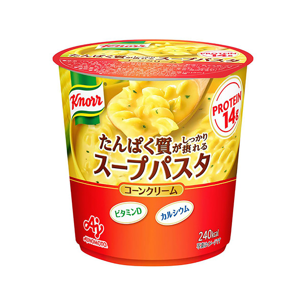 能充分摄取克诺尔蛋白质的汤意大利面玉米奶油味精食品饮料包装设计(图1)