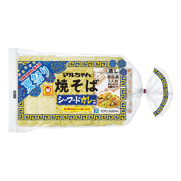 限时丸酱炒面海鲜咖喱味东洋水产食品饮料包装设计(图1)