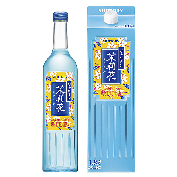 茉莉花烧酒茉莉花三得利食品饮料包装设计(图1)