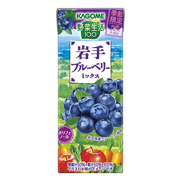 蔬菜生活岩手蓝莓混合料可果美食品饮料包装设计(图1)