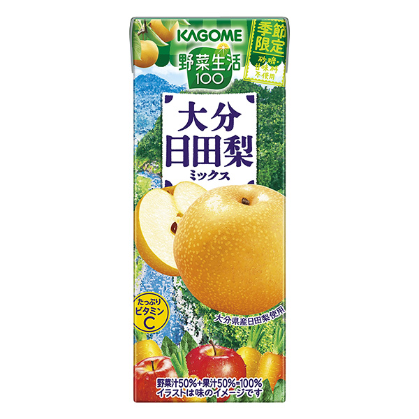 蔬菜生活大分日田梨混合料可果美食品饮料包装设计(图1)