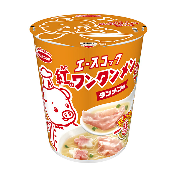 红色的馄饨拉面味王牌厨师食品饮料包装设计(图1)