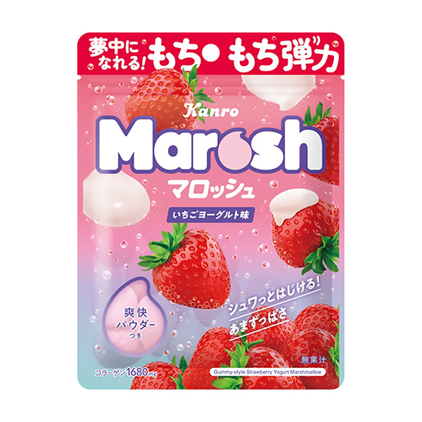 棉花糖草莓酸奶味坎罗食品饮料包装设计(图1)