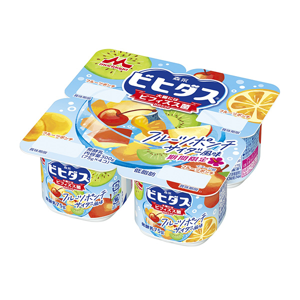 比希达斯酸奶水果庞奇汽水风味森永乳业食品饮料包装设计(图1)