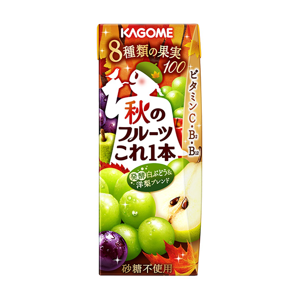 包装设计欣赏秋天的水果这一瓶＜发酵白葡萄&洋梨混合＞ (可果美) 2024年9月10日发售(图1)