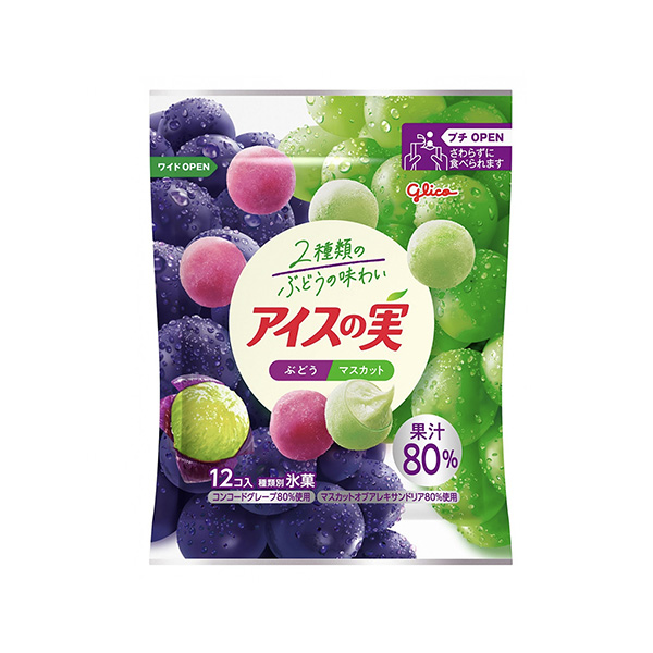 包装设计欣赏冰淇淋的果实＜葡萄麝香葡萄＞ (江崎格力高) (图1)