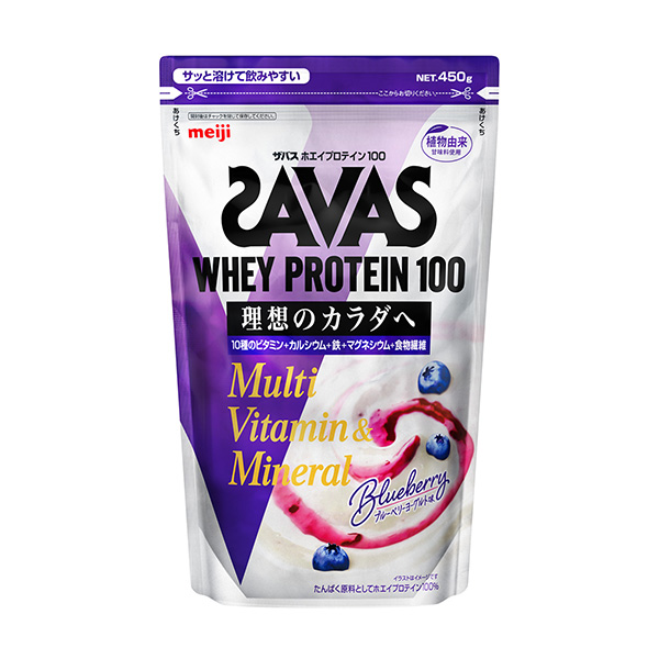 包装设计欣赏巴士乳清蛋白100多种维生素&矿物质蓝莓酸奶味(明治) (图1)