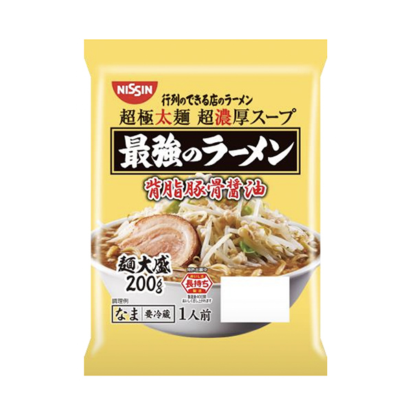 包装设计欣赏排起了长队的店里最强的拉面＜背脂猪骨酱油＞ (日清食品保鲜) (图1)