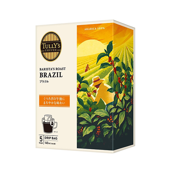包装设计欣赏TULLY S COFFEE BARISTA S ROAST ＜巴西＞ (伊藤园) (图1)