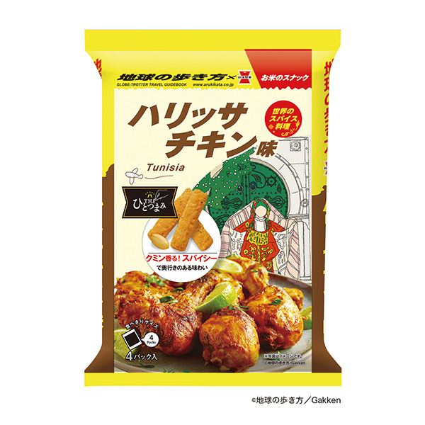 包装设计欣赏THE一撮＜哈里萨鸡肉味＞地球的行走方式监修(岩冢制菓) (图1)