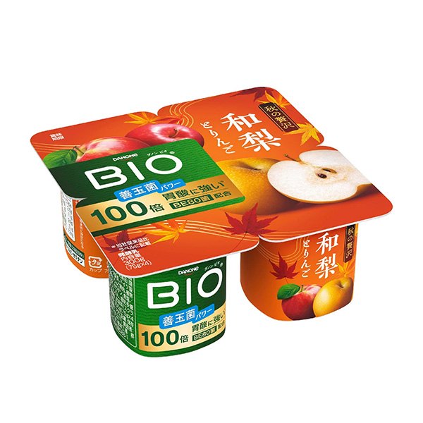 包装设计欣赏达能酸奶＜和梨和苹果＞ (达能日本) (图1)